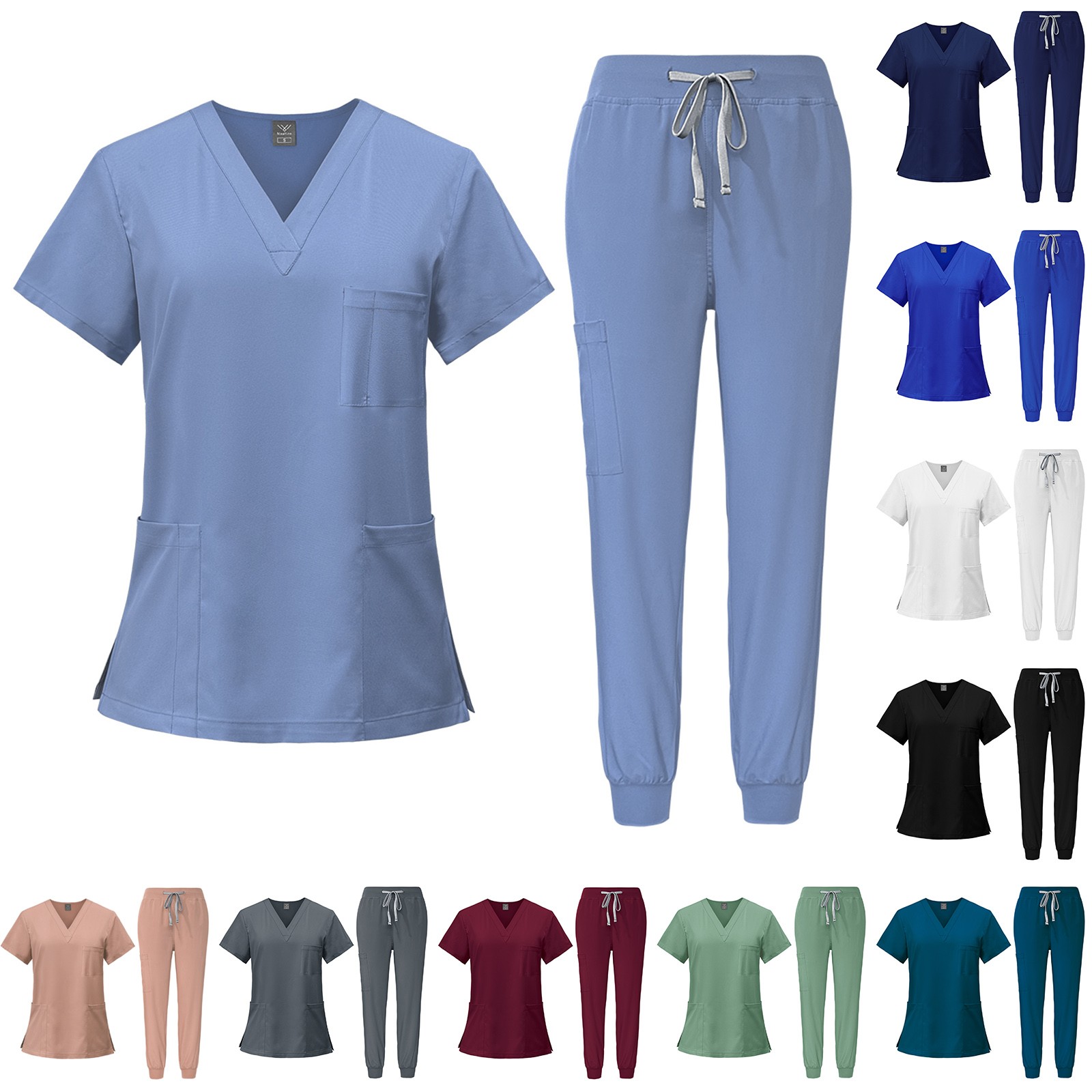 Comfortable Scrubs Uniform Med - Joggers Pants recension och pris